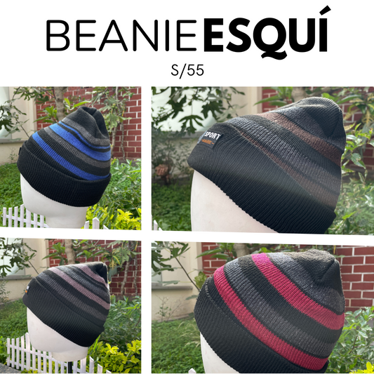 Beanie Esqui con rayas Unisex