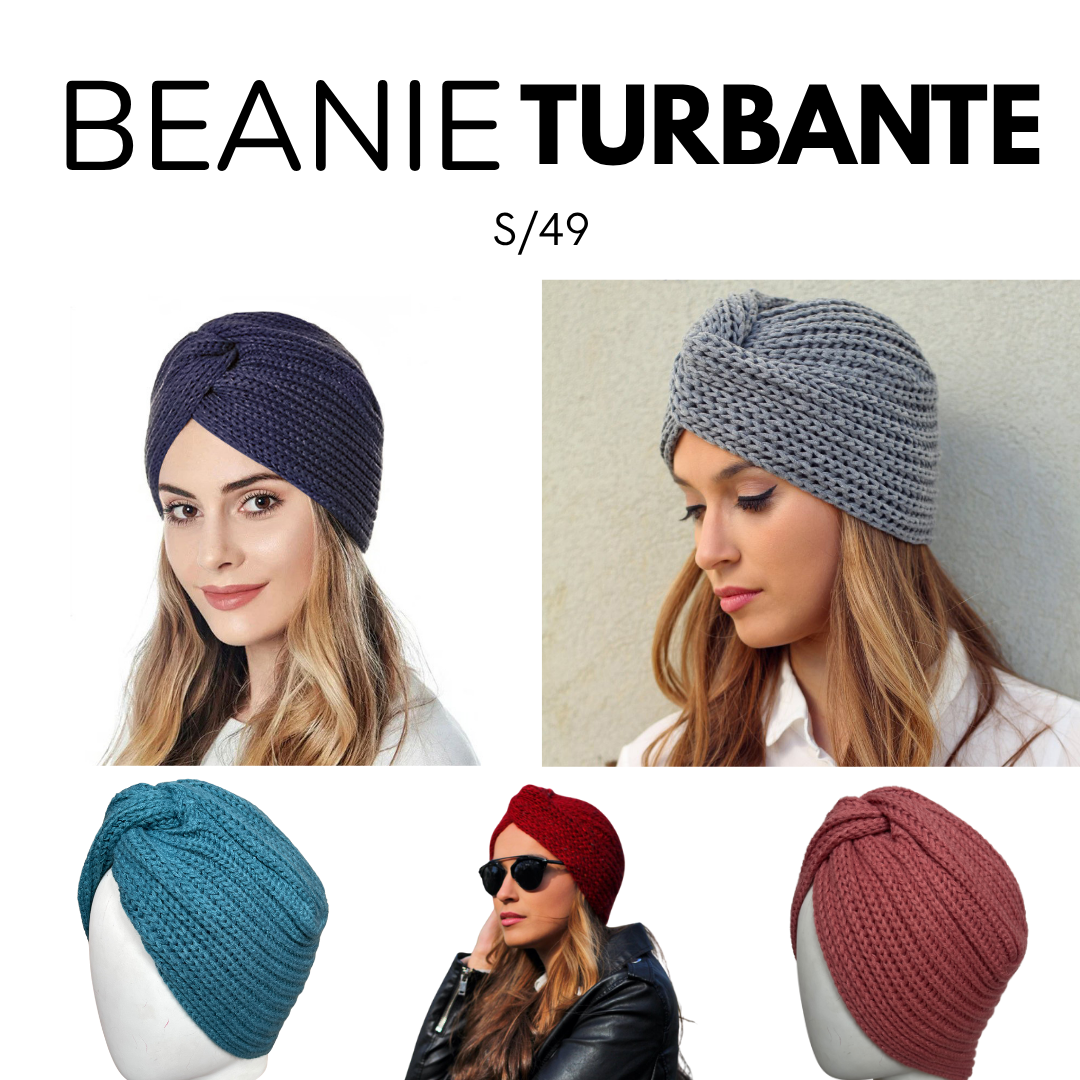 Turbante Beanie Tejido de Lana