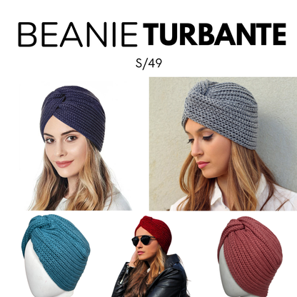 Turbante Beanie Tejido de Lana