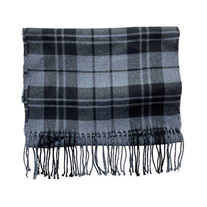 Bufanda Tommy  con diseño de cuadros para hombre | Tonos grises