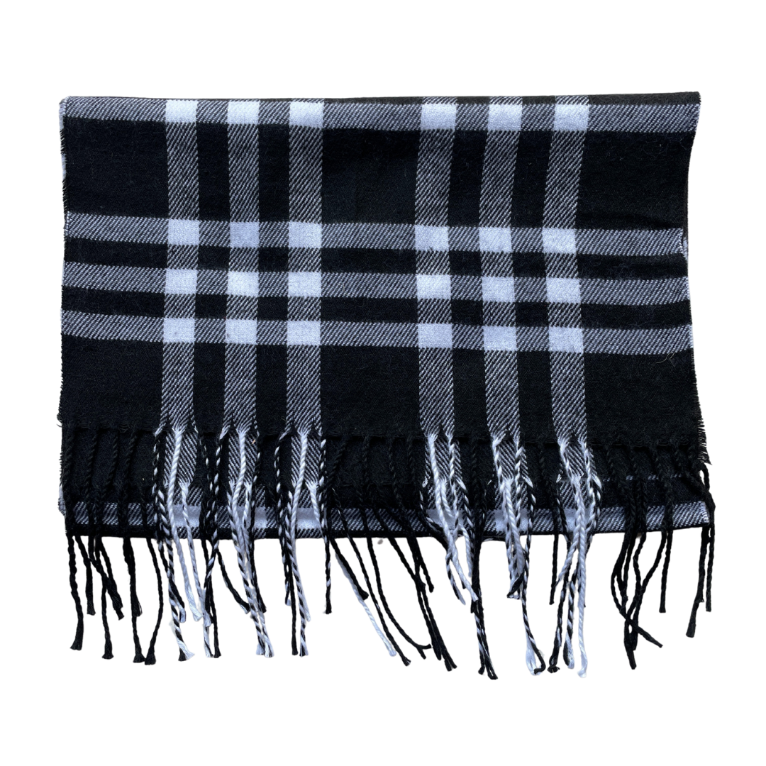 Bufanda a rayas Eddie para hombre | Negro