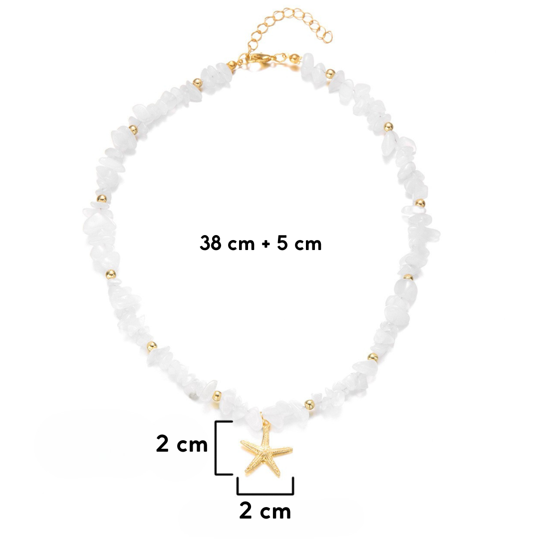 Collar Estrella Marina Dorada | Transparente