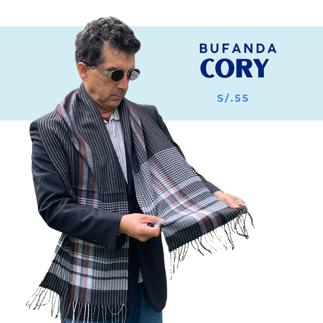 Bufanda Cory con diseño de rayas para hombre