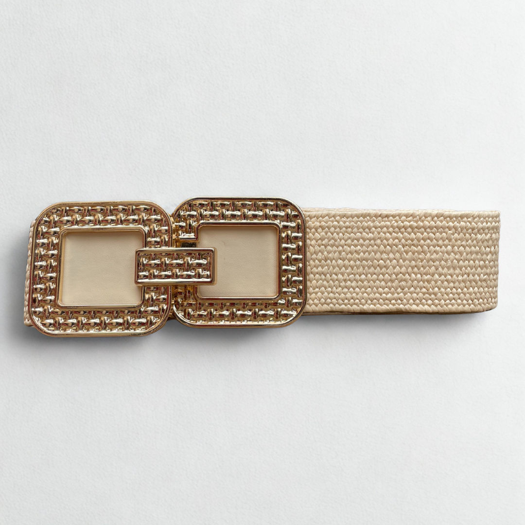 Cinturón elástico Daphne con hebilla dorada