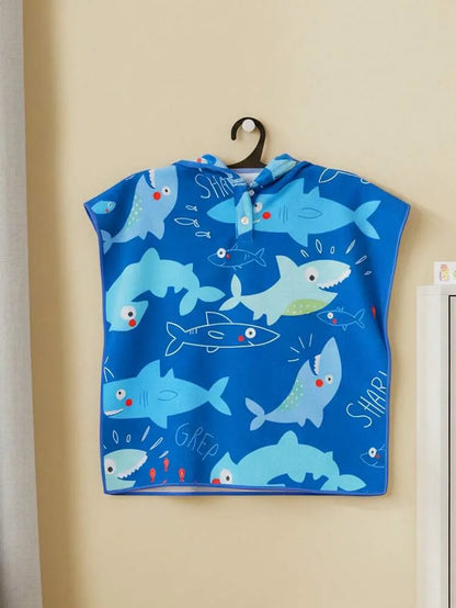 Toalla Mako con capucha para niños de 3 a 5 años