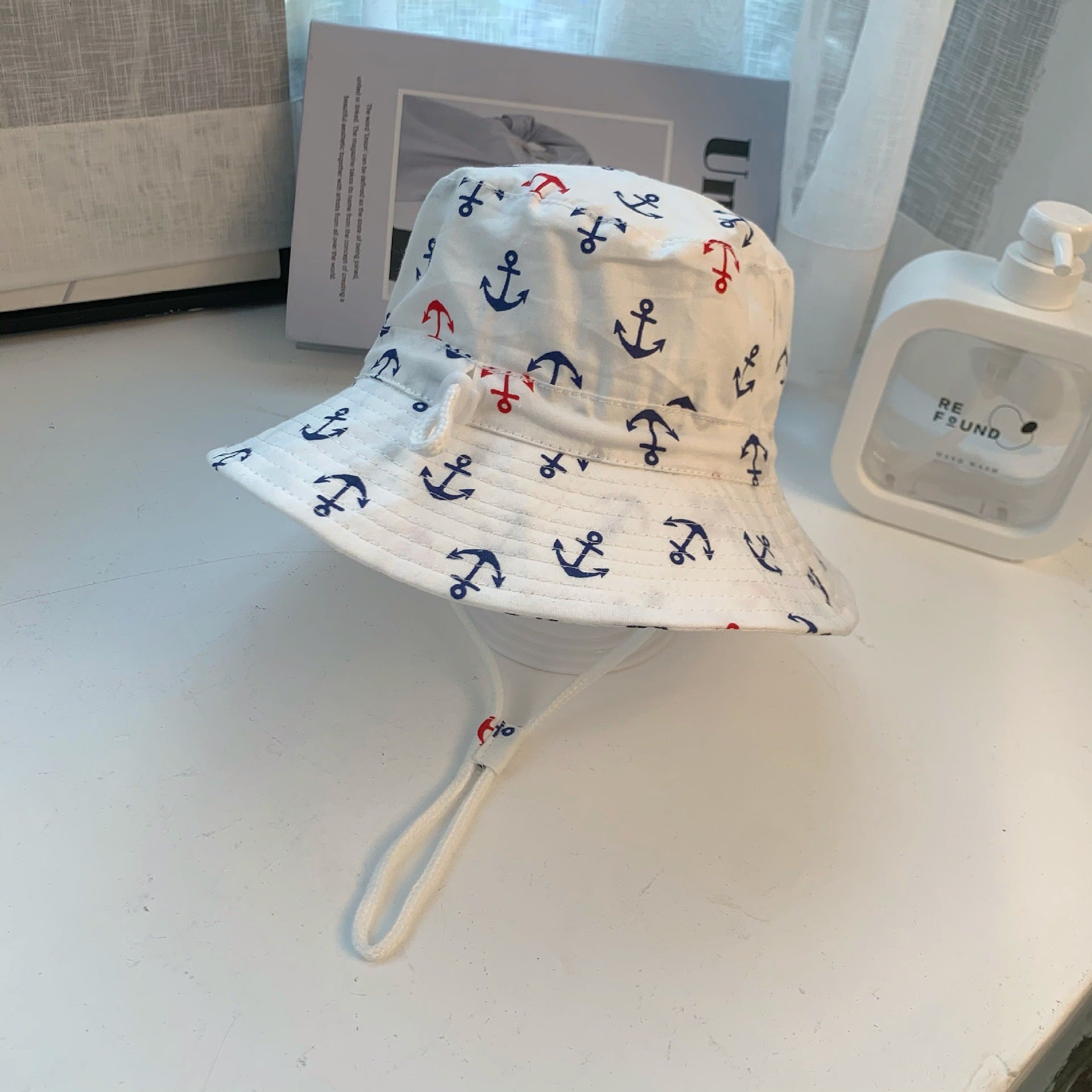 Bucket hat Marinero Blanco 48cm: Gorro para niño de 6 a 12 meses