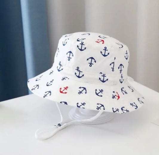 Bucket hat Marinero Blanco 52cm: Gorro para niño de 2 a 5 años