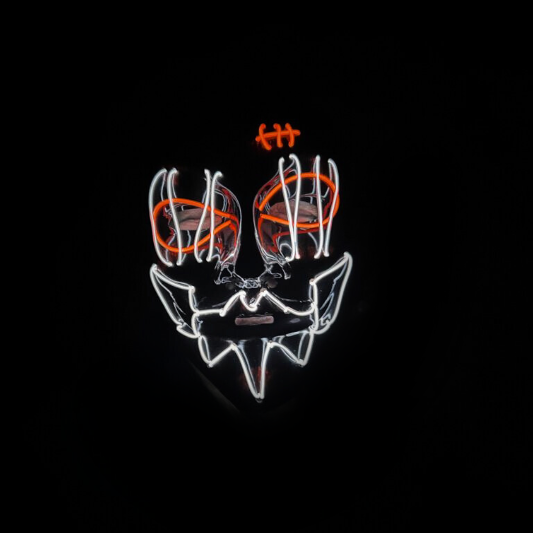 Mascara LED para halloween 2023🎃 / Blanco y Naranja