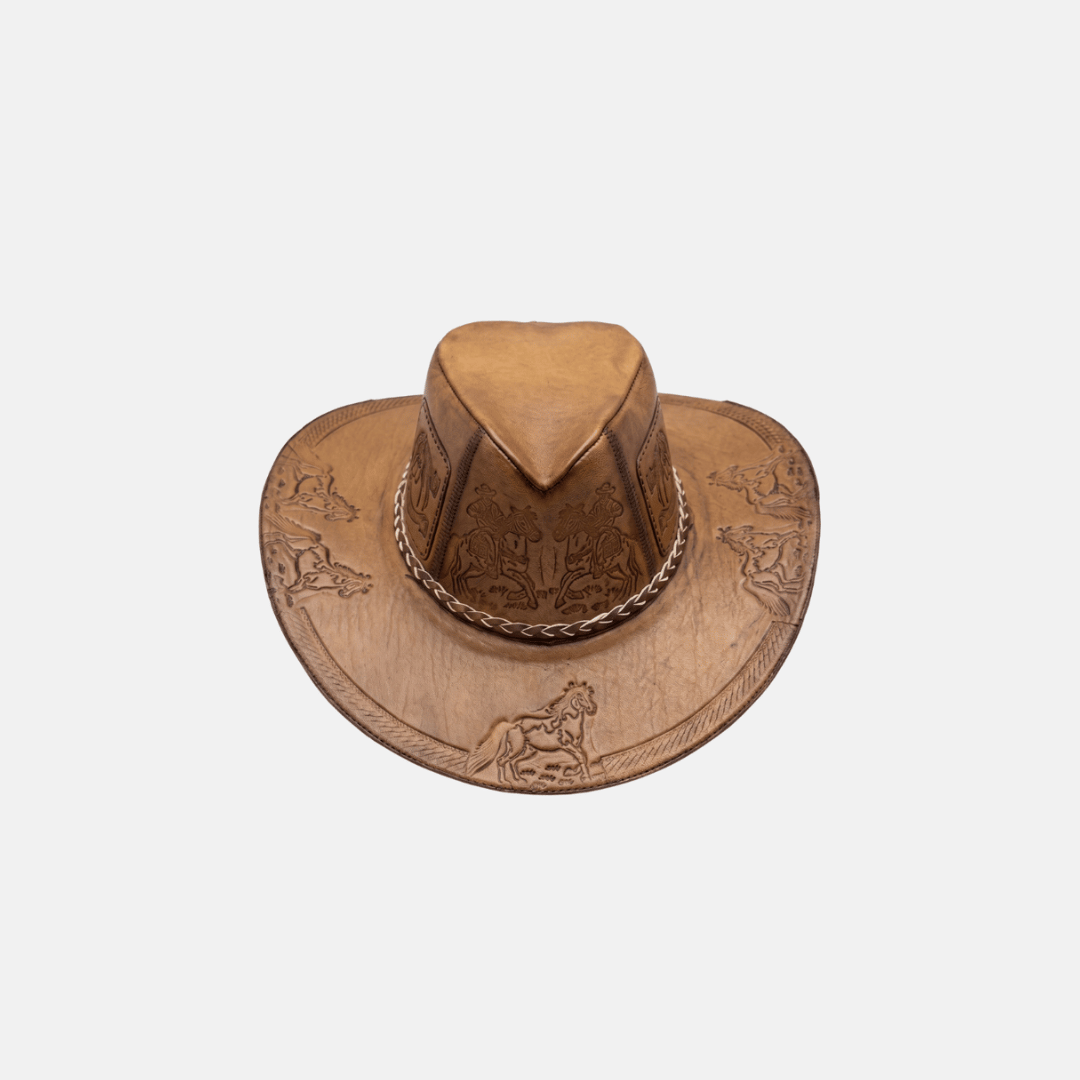 Sombrero Billy Vaquero de Cuero con Diseño