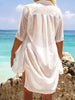 Blusa Salida de Playa Moonrise Blanco Talla XL