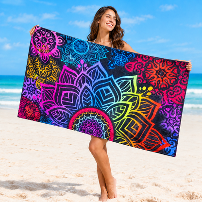 Toalla de Microfibra para Playa 150 x 70 cm Diseños Étnicos y Mandalas