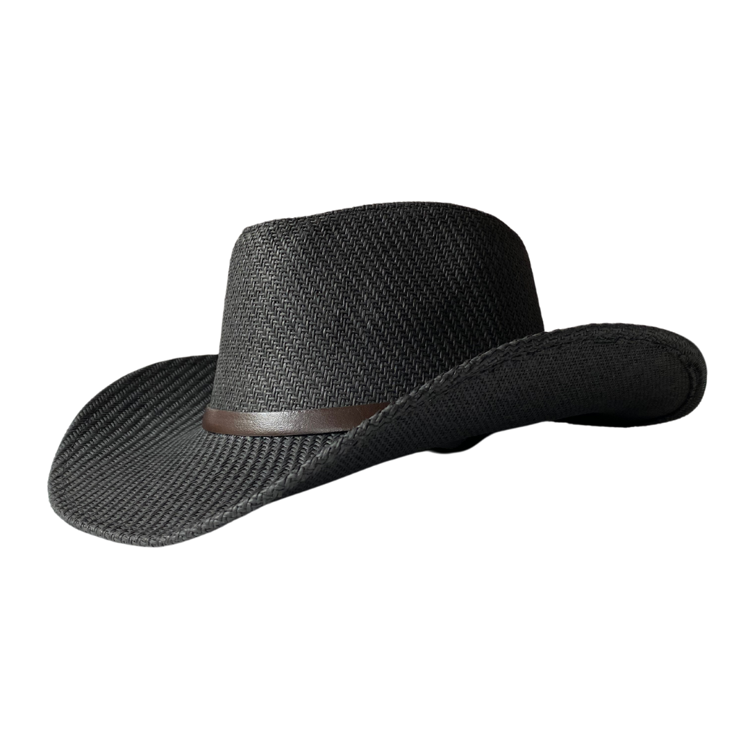 Sombrero Vaquero de Paja Country - Negro