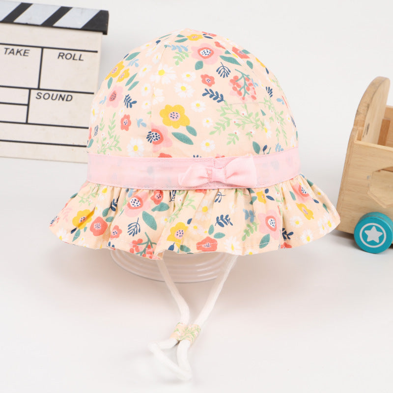 Sombrero Bucket Hat Floral 50cm: Gorro para niña de 9 meses a 2 años