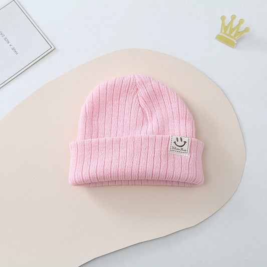 Beanie Cartoons de Lana Suave para Bebés 48cm | Rosa