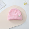 Beanie Cartoons Rosa de Lana Suave para Bebés