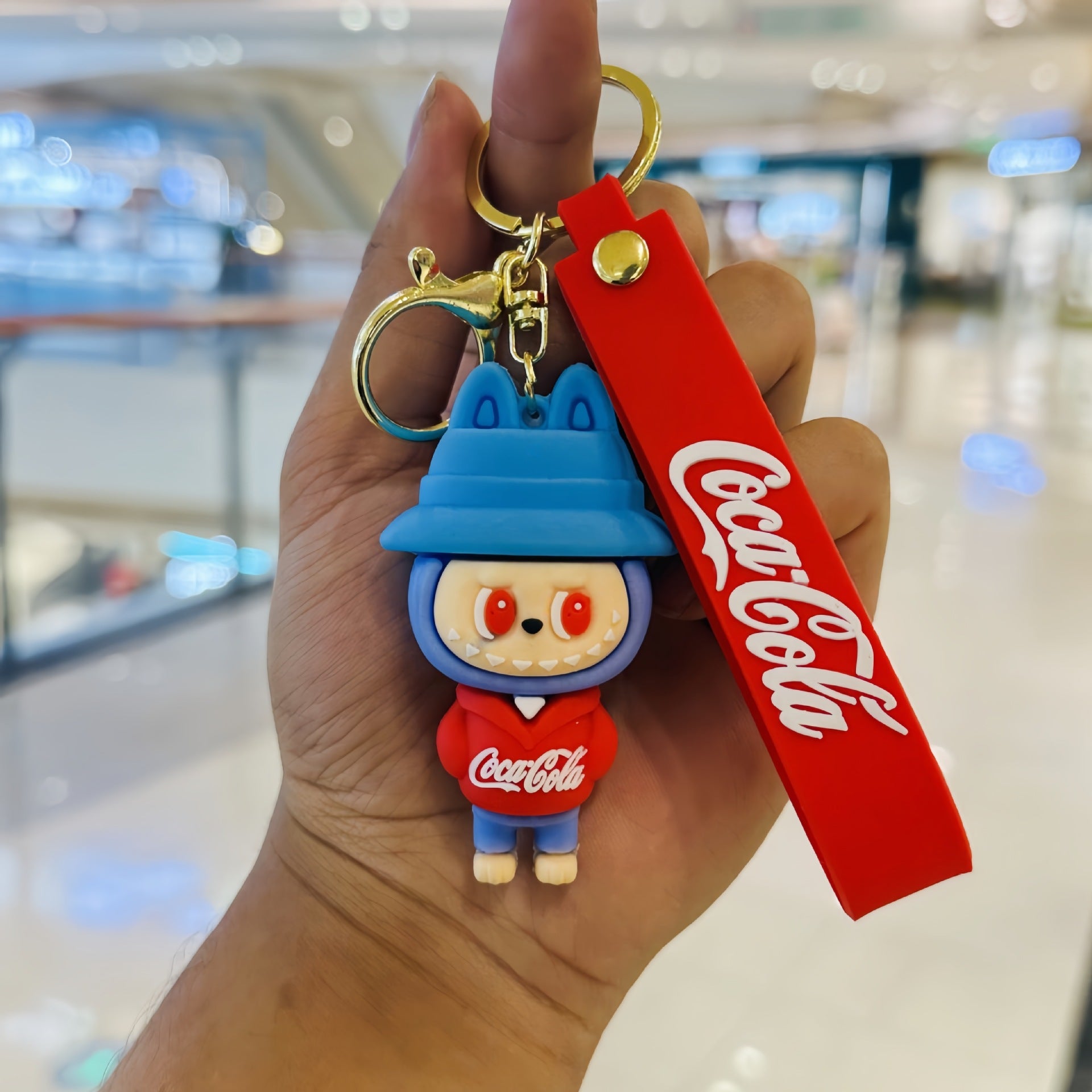 Llavero Mini Labubu 7 cm Coca Cola Edición Limitada - Unidad y Packx2