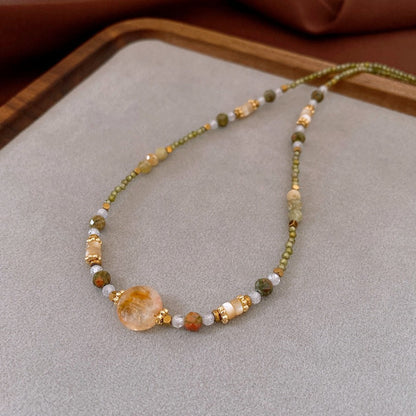 Collar Harumi de piedra natural y cadena regulable