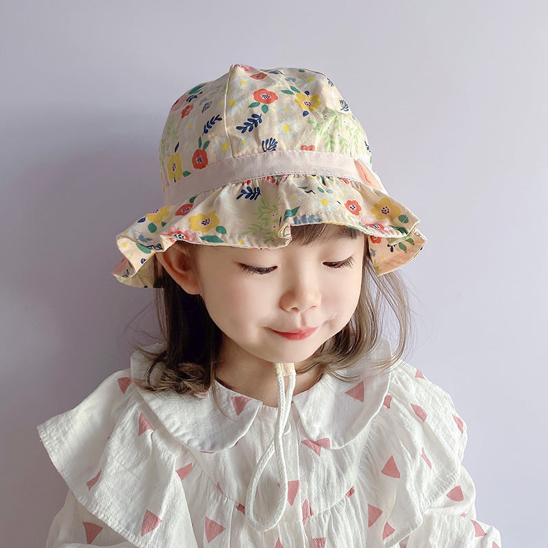 Sombrero Bucket Hat Floral 48cm: Gorro para niña de 6-12 meses