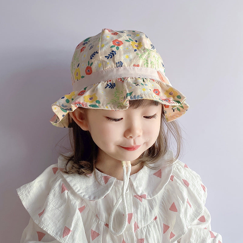 Sombrero Floral 50cm: Gorro para niña de 9 meses a 2 años