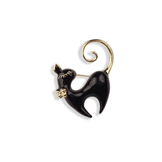Broche Pin de gato Kat - Negro