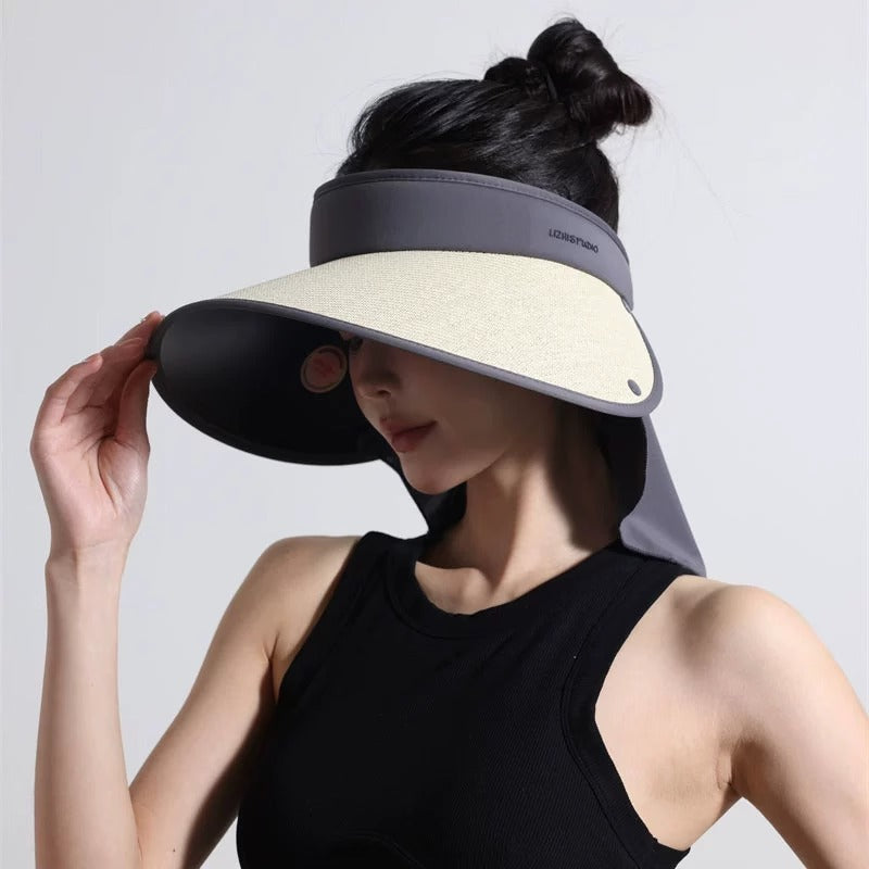 Visera Solea para mujer con cubrenuca removible