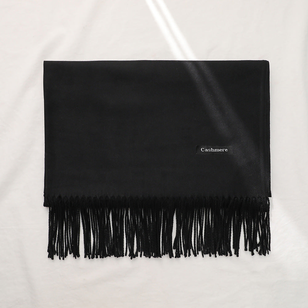 Bufanda Chalina Aymar Unisex color entero con flecos