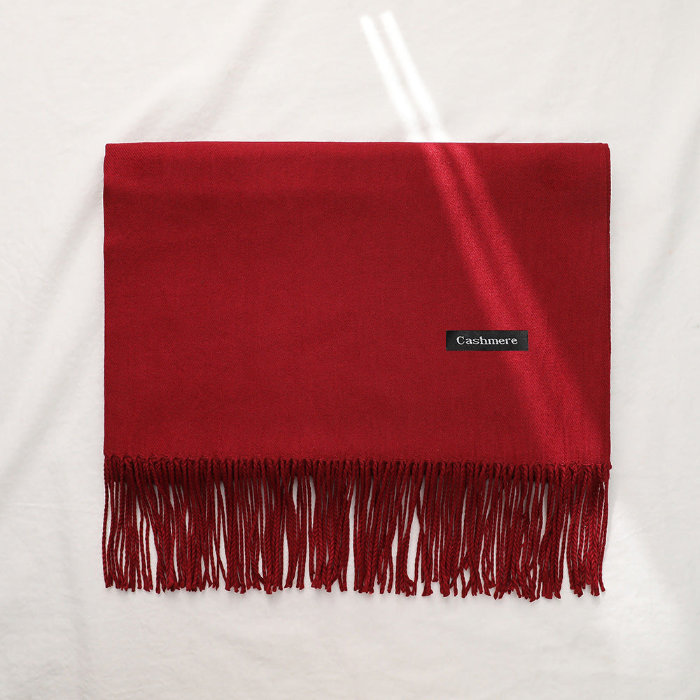 Bufanda Chalina Aymar Unisex color entero con flecos