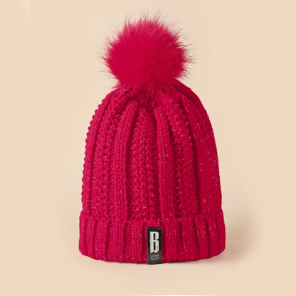 Beanie Briana - Tejido con Brillos y Pompón