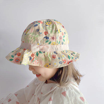 Sombrero Floral 50cm: Gorro para niña de 9 meses a 2 años
