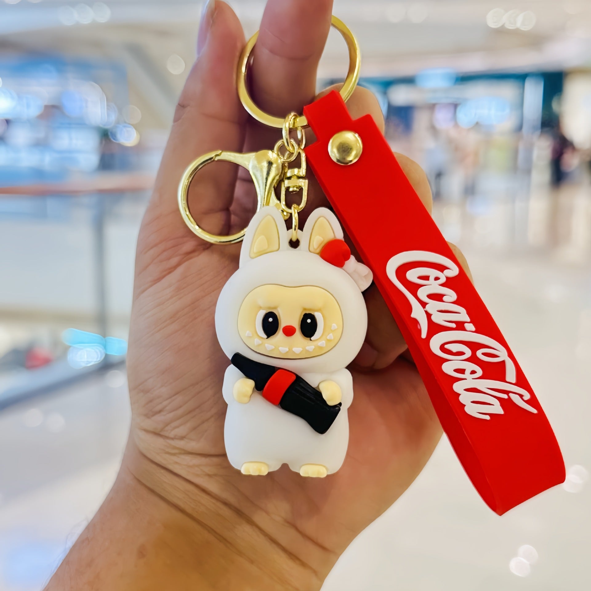 Llavero Mini Labubu 7 cm Coca Cola Edición Limitada - Unidad y Packx2