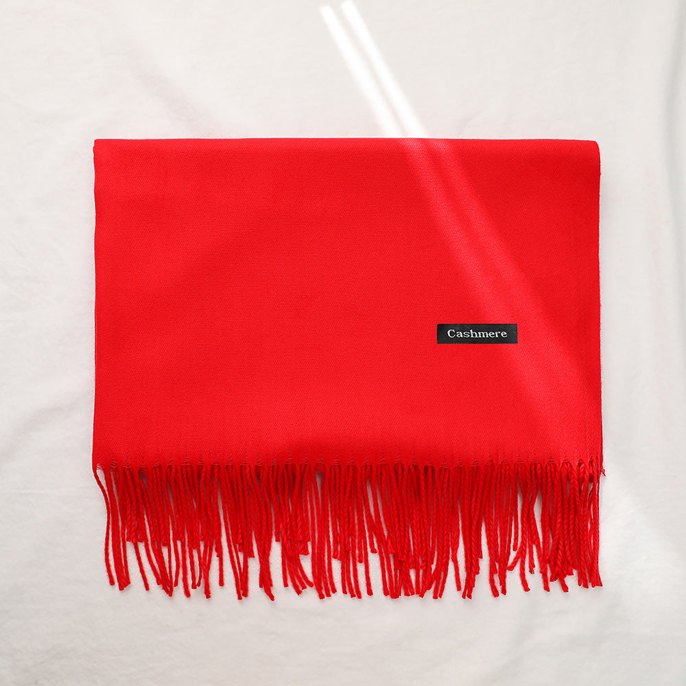 Bufanda Chalina Aymar Unisex color entero con flecos
