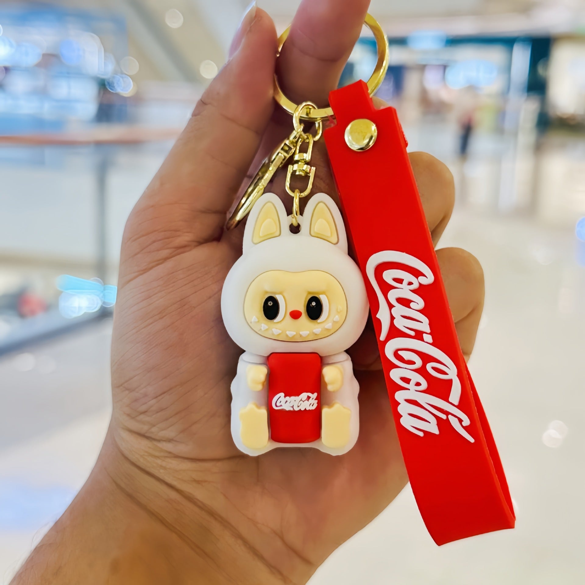 Llavero Mini Labubu 7 cm Coca Cola Edición Limitada - Unidad y Packx2
