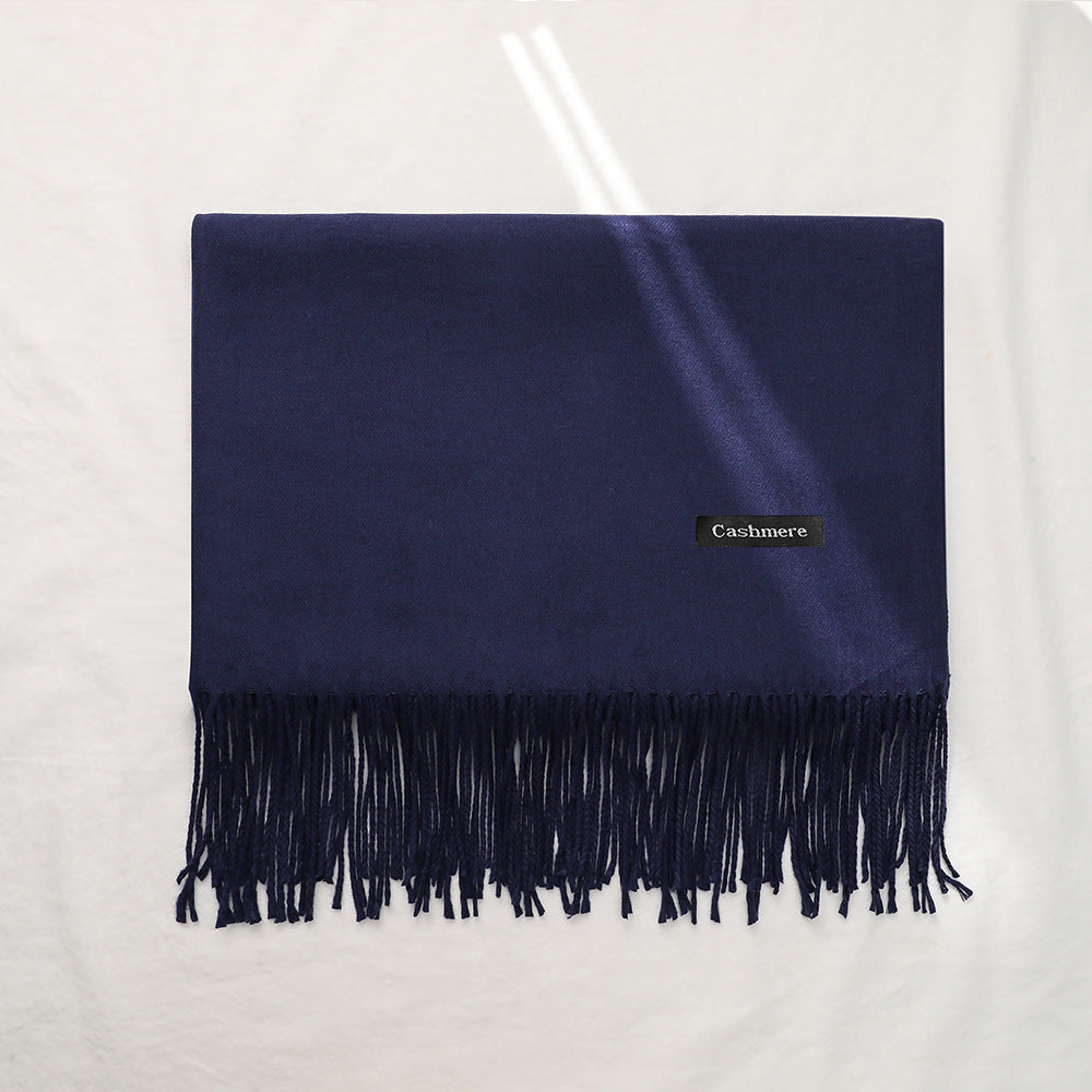 Bufanda Chalina Aymar Unisex color entero con flecos