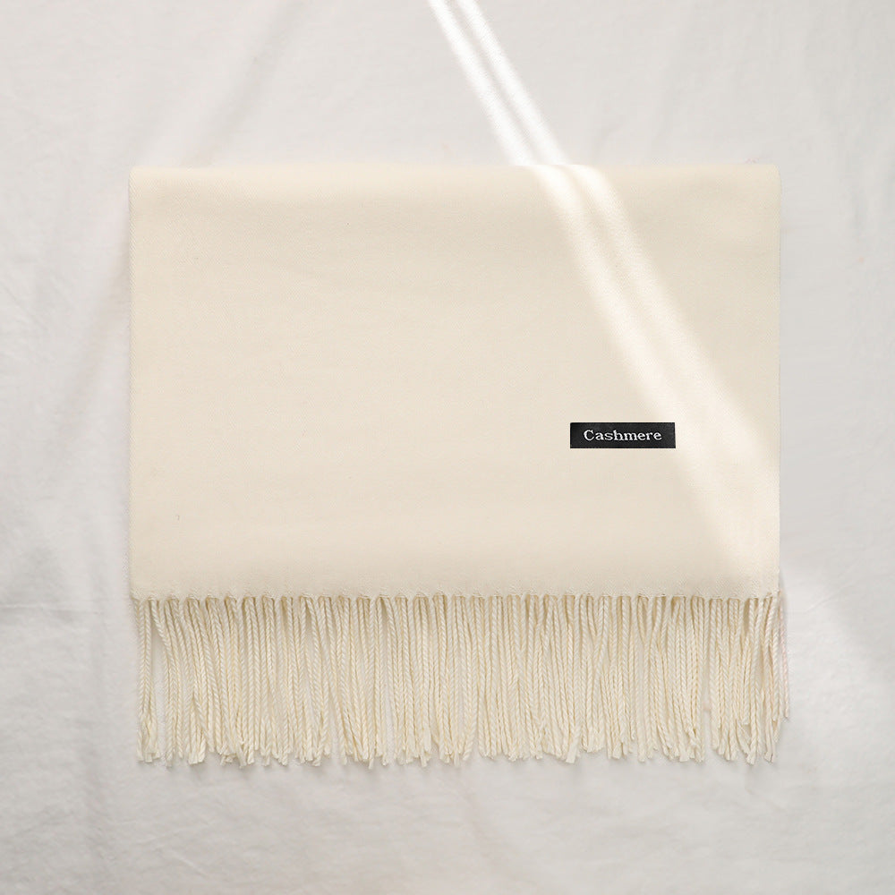 Bufanda Chalina Aymar Unisex color entero con flecos