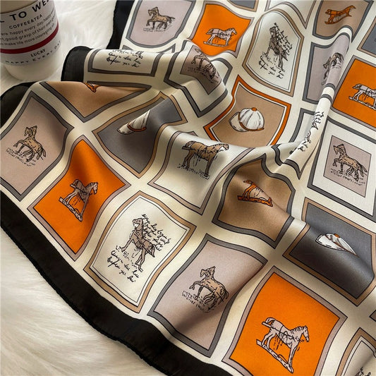 Pañoleta Bandana Pañuelo Azaria Negro de 70x70cm