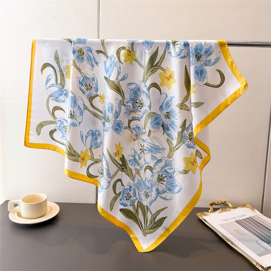 Pañoleta Bandana Pañuelo Orquídea de 70x70 cm