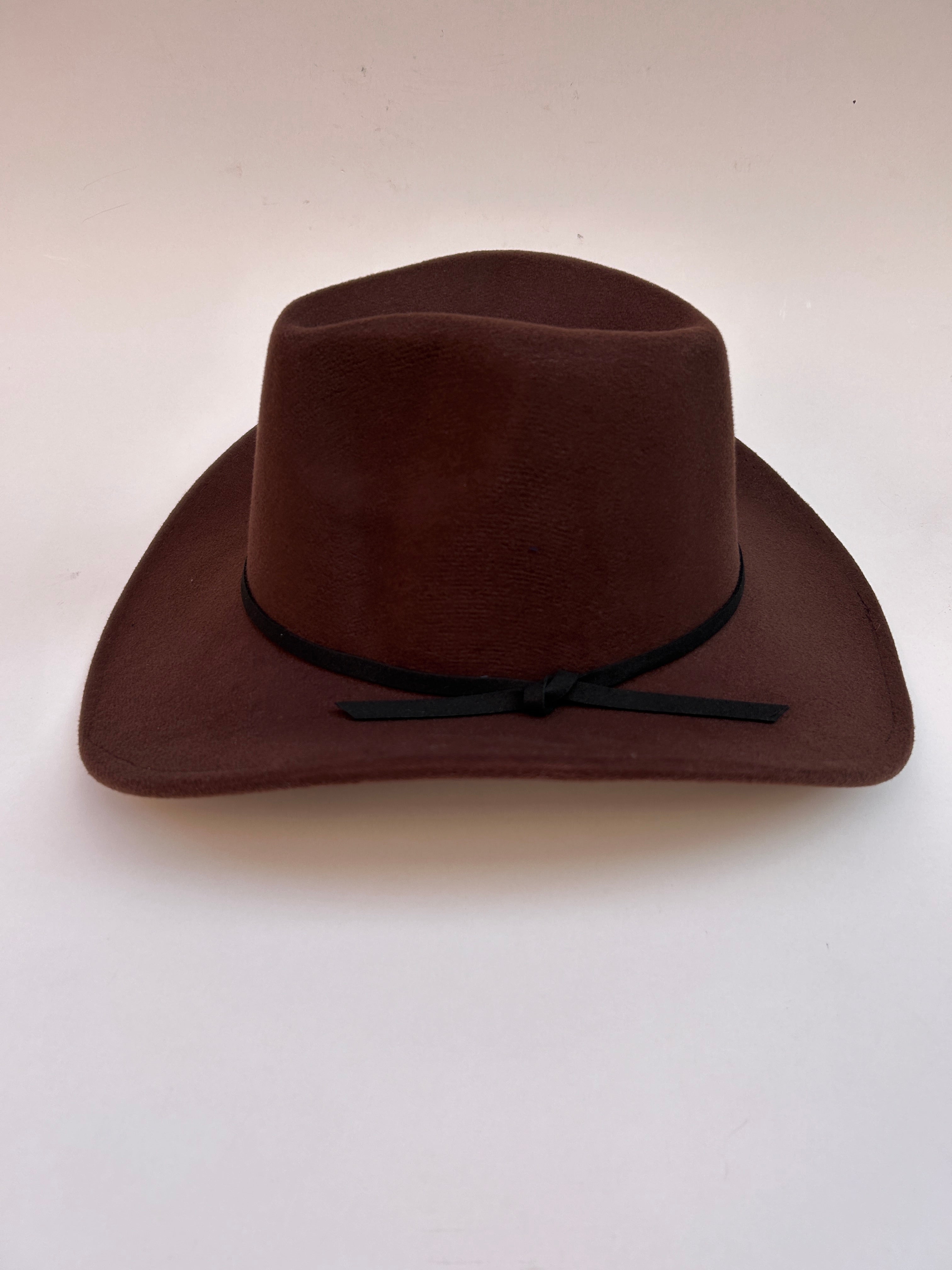 Sombrero Vaquero Unisex de Pana - Marrón - 58cm