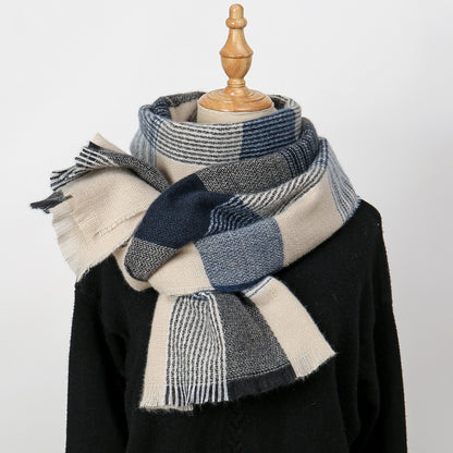 Bufanda Piper Unisex a cuadros | Celeste