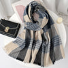 Bufanda Piper Unisex a cuadros | Celeste