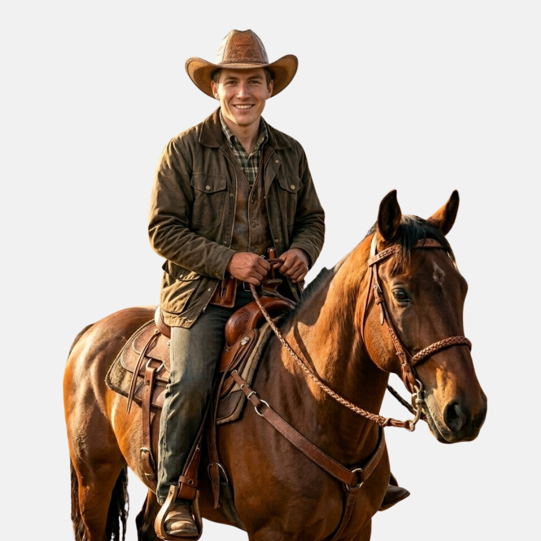 Sombrero Pirú Vaquero de Cuero con Diseño