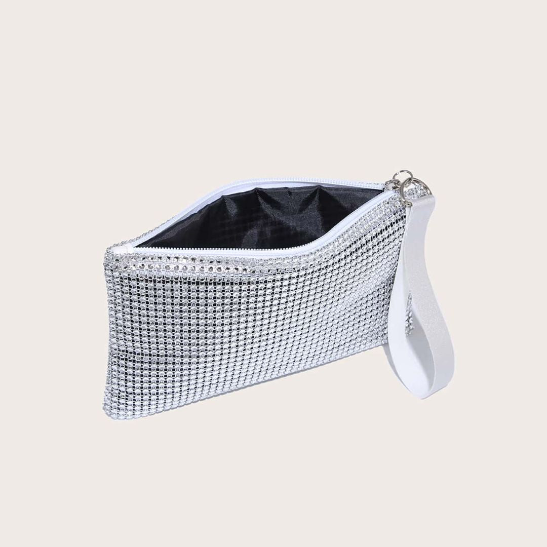 Bolso de mano Clutch Plateado Saphire