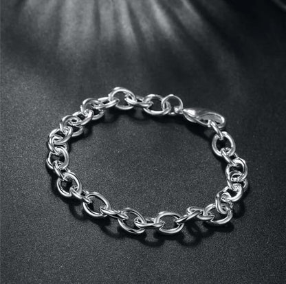 Pulsera de Mujer Cadena Plateado de 18cm