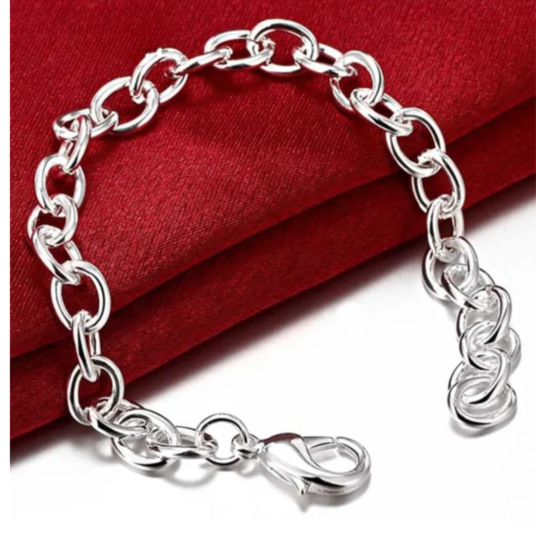 Pulsera de Mujer Cadena Plateado de 18cm