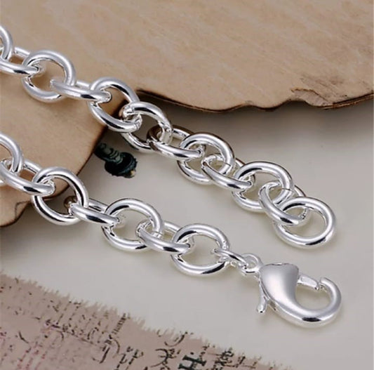 Pulsera de Mujer Cadena Plateado de 18cm