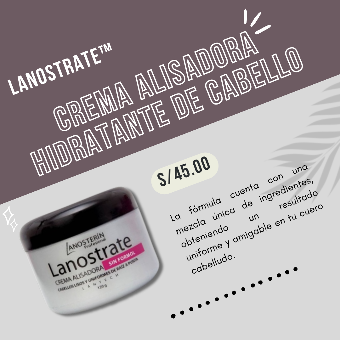 Lanostrate™ Crema Alisadora Hidratante de Cabello Premium
