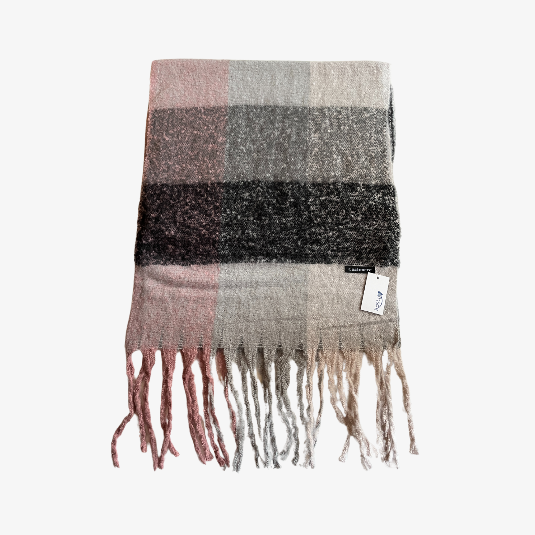 Maxi Bufanda Queen a cuadros multicolor