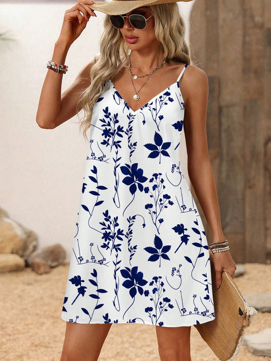 Vestido Raura de Tirantes Amplio con estampado botánico  – Talla M