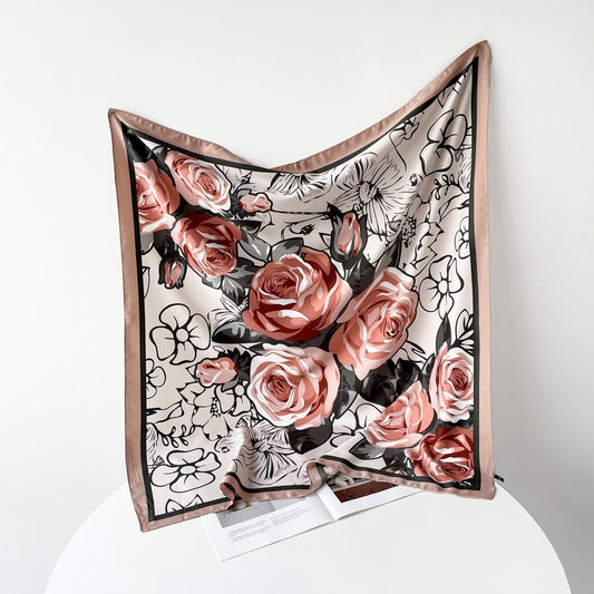 Pañoleta Bandana Pañuelo Rosée de 70x70 cm