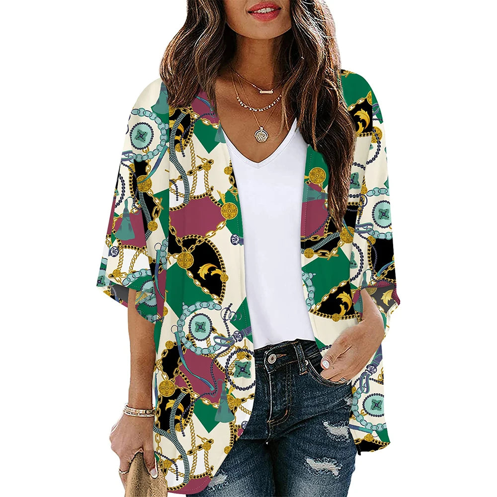 Kimono Trust: Cardigan con estampado - Talla M