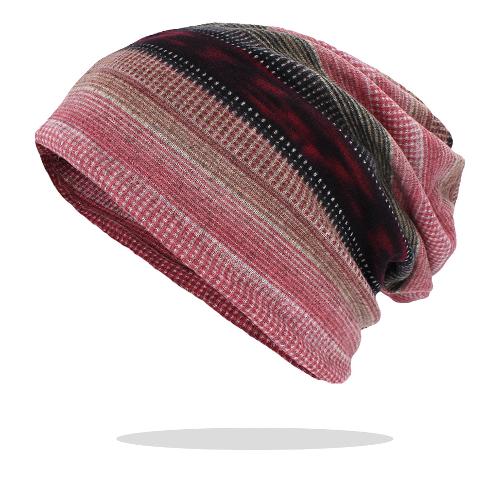 StripeStyle: Gorro Cuellera 2 en 1 para Mujer, Diseño Versátil y Elegante